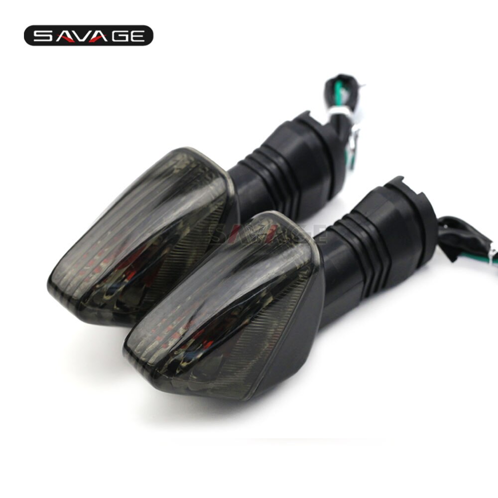 Spia indicatore di Direzione Per KAWASAKI NINJA ZX-6R ZX-6RR 600 636 Z750S KLE 500/650 VERSYS KLR Moto Anteriore/Posteriore lampada: Dark Grey