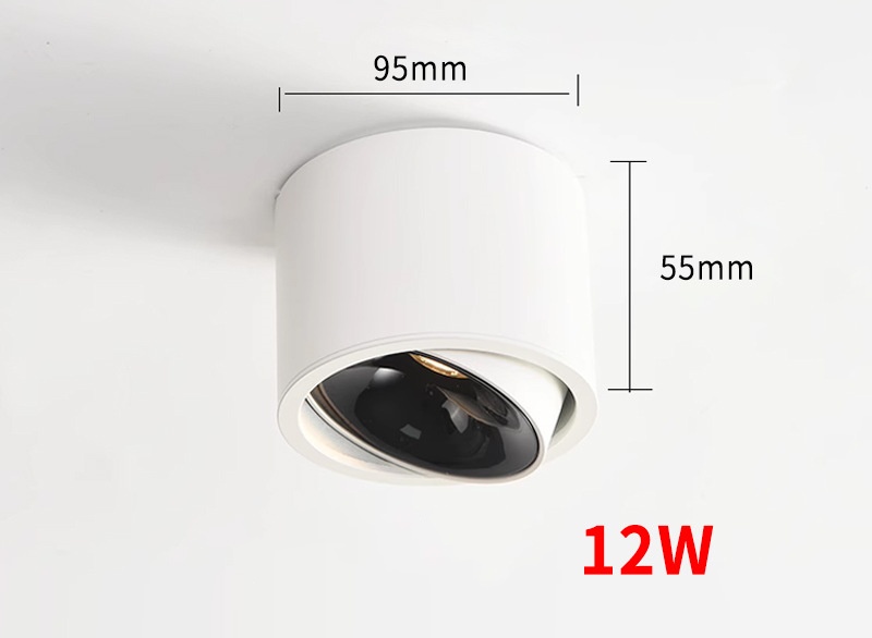 ledet justerbar vinkel liten bakke hjem stue innendørs ultratynn tak downlight antirefleks dimbar 7w 12w ledet søkelyset: Rgb / Rosa
