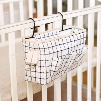 Crib Accessoires Tas Opslag Houder Bed Organizer Nachtkastje Opbergtas Wieg Bed Side Pouch Opknoping Organisator Nappy Houder Zakken: 3