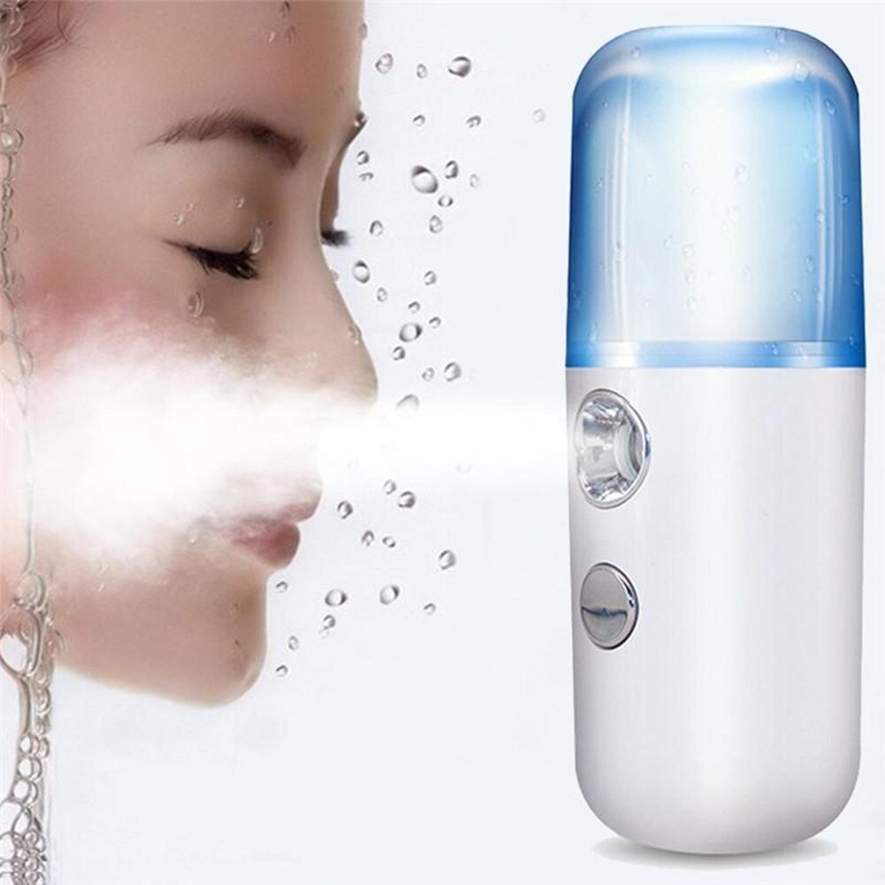Mini vaporizador facial eléctrico portátil, 30ml, pulverizador automático de Alcohol, hidratante de piel seca y atomización, recargable por USB