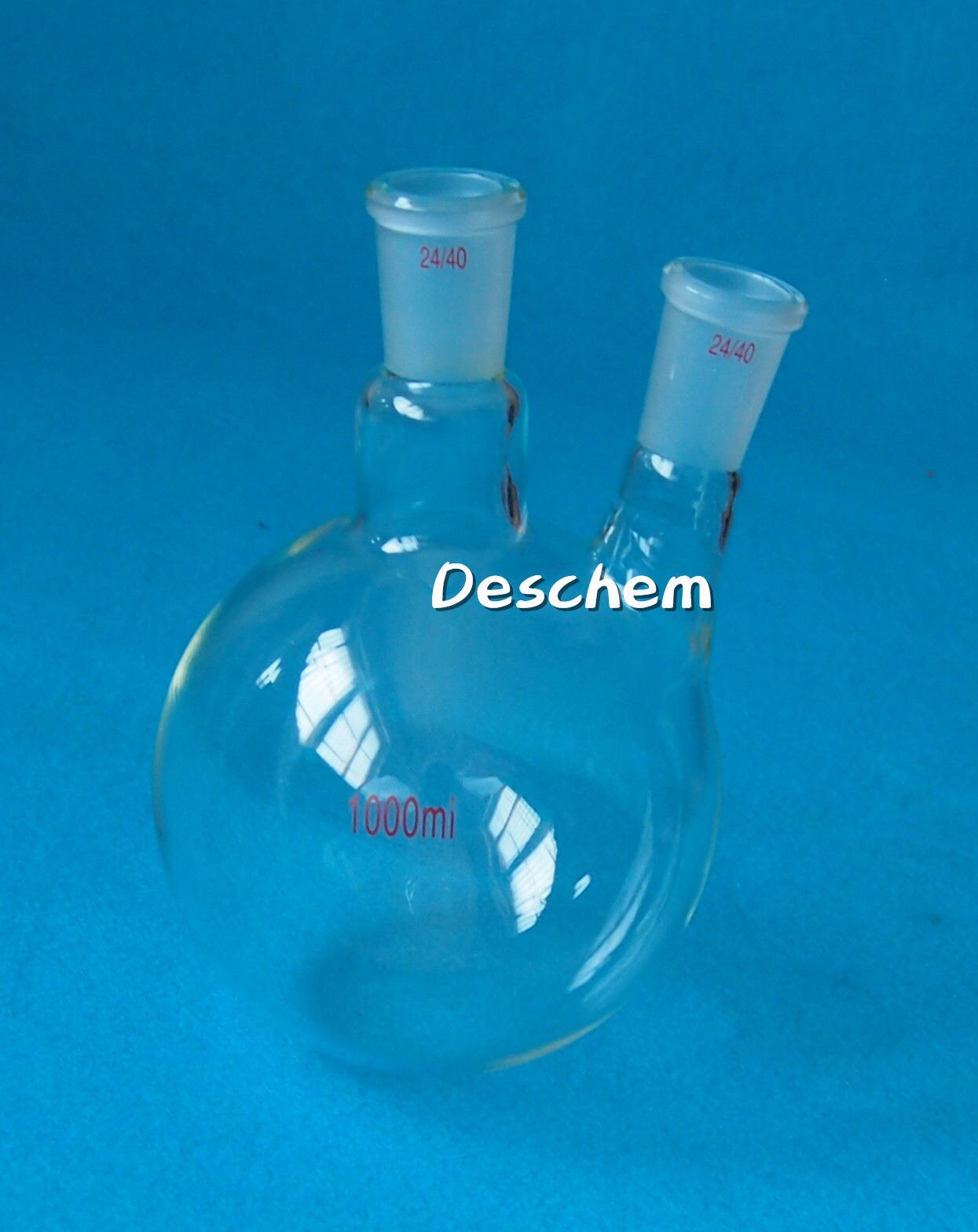 1000ml,2-neck,24/40,Round Bottom Flask,1L,Double Necks,Laboratory Boiling Bottle