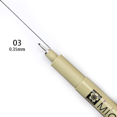 SAKURA Pigma Micron Pen drawing needle pen 003 005 1.0 01 02 03 04 05 08 Brush fine point Markers pen 10pcs sketch painting Art: 03