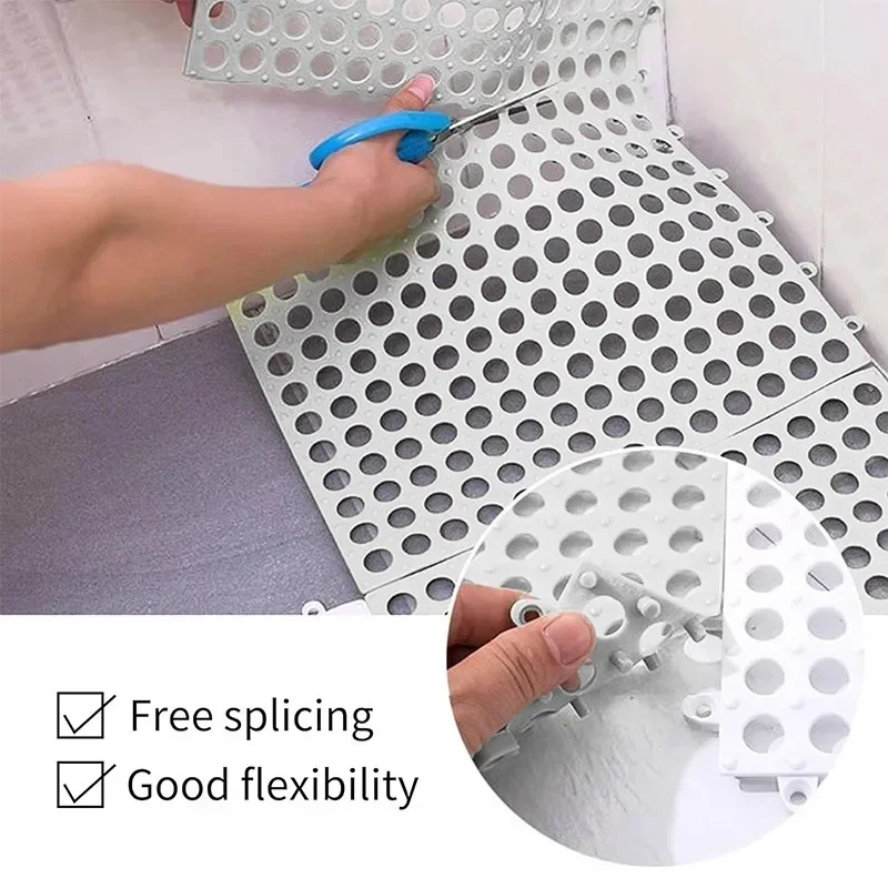 In elkaar grijpende rubberen vloertegels Antislip zwembadmat Zacht PVC Splicing Douchemat Outdoor Kussen Mat voor Badkamer Dek Afvoer Zwembad