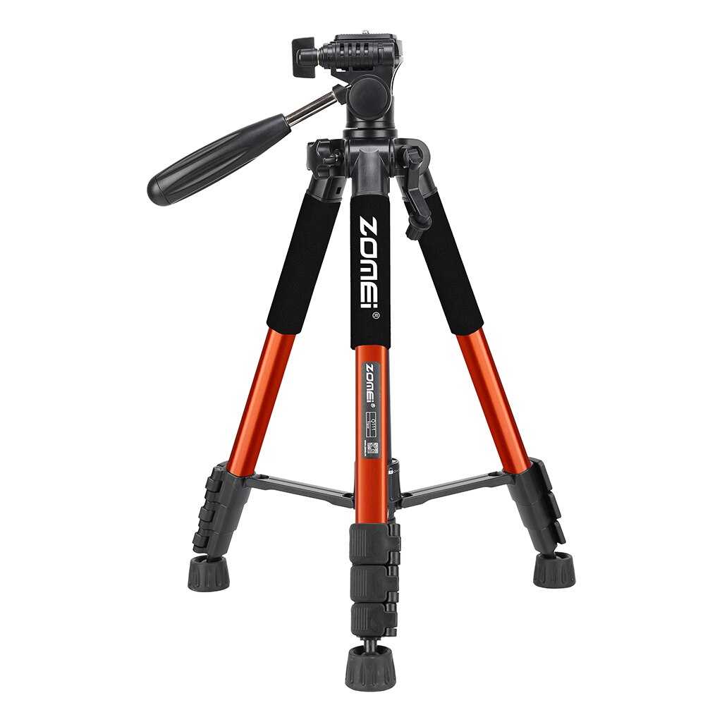 Original ZOMEI Q111 Portable Travel Aluminum Camera Tripod&Pan Head for SLR DSLR Digital Camera Five colors: Orange