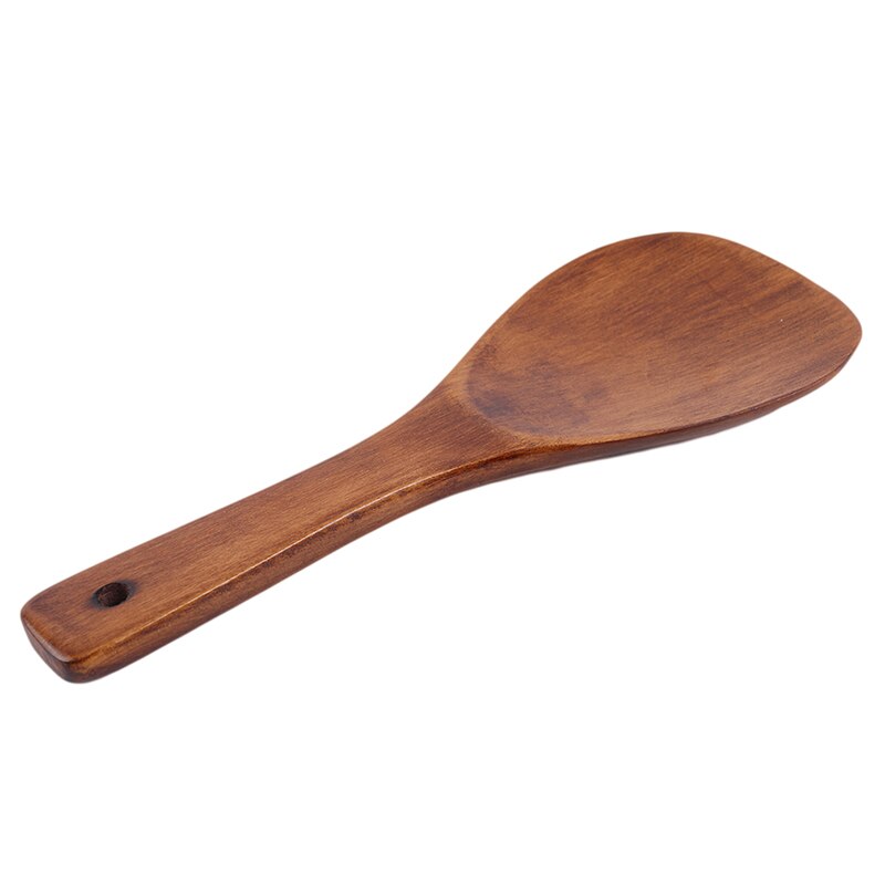 Køkken turner spatel ris ske lang træ turner pandekager skovl padle servering ske køkkenredskaber størrelse 21*7cm