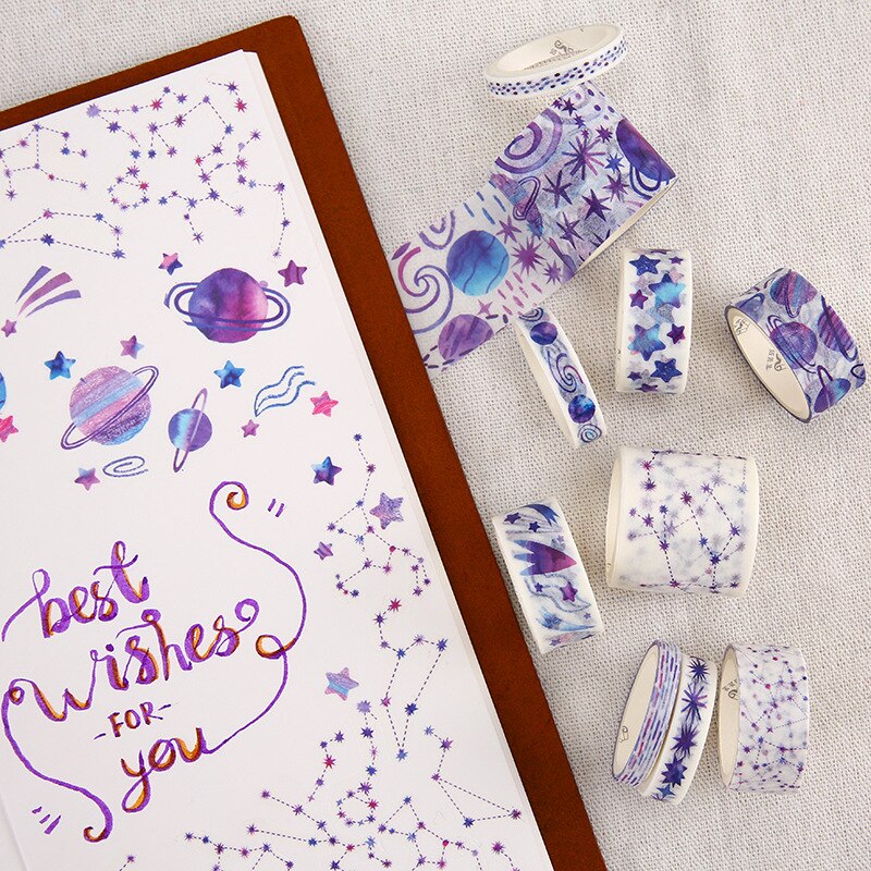 8 st djur ritpapper washi tejp set söt valp val sjöjungfru sakura färg självhäftande maskeringstejp klistermärken album dagbok  f314
