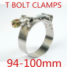 4pcs/lot 94-100mm T BOLT CLAMPS Turbo Pipe Hose Coupler Stainless Steel