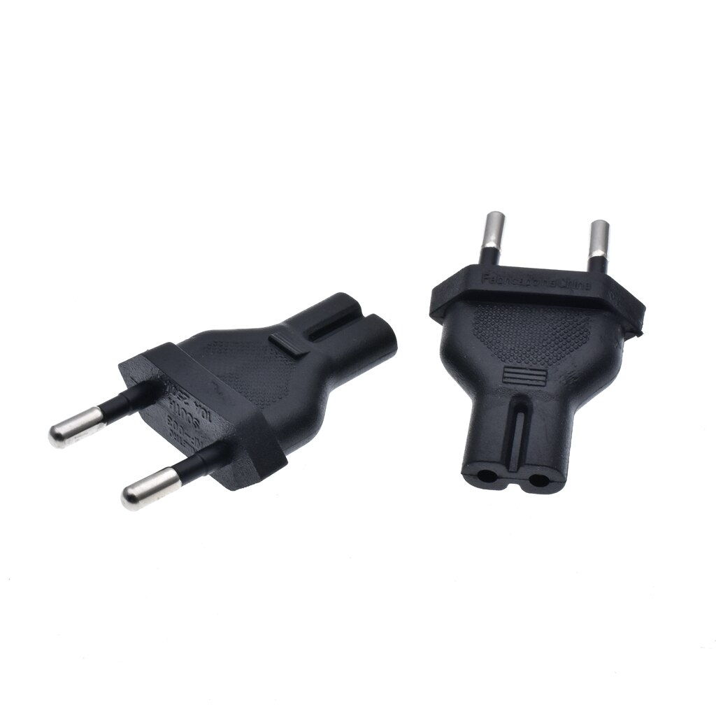 European Notebook Power Cord Adapter Non Polarized, 2 Prongs AC Power Cord IEC320 C7 to EU Europe CEE 7/16 2 prongs AC Outlet