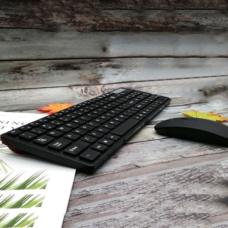Universelle Leise Ultra-dünne 2,4G kabellos Tastatur und Maus einstellen für Laptop PC Computer