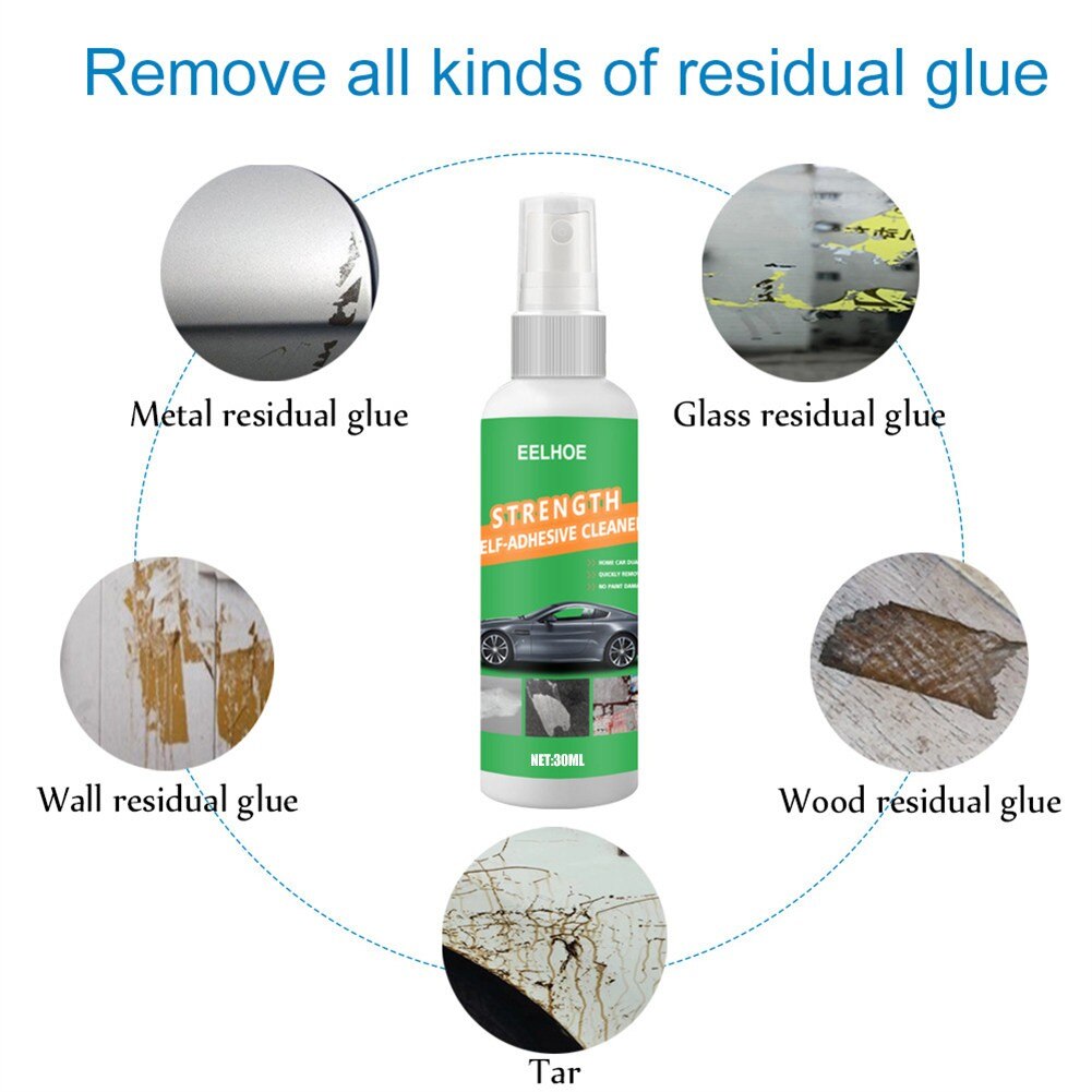 Car Glass Decal Cleaner Sticker Remover Wall Glue Remover 30ML Car Maintenance Glass Scratch Remover
