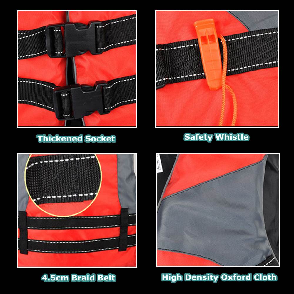 Adult Life Vest Life Jacket With Cross Belt Survival Whistle Outdoor Water Sports Swimming Surfing Boating Fishing Rescuing Tool