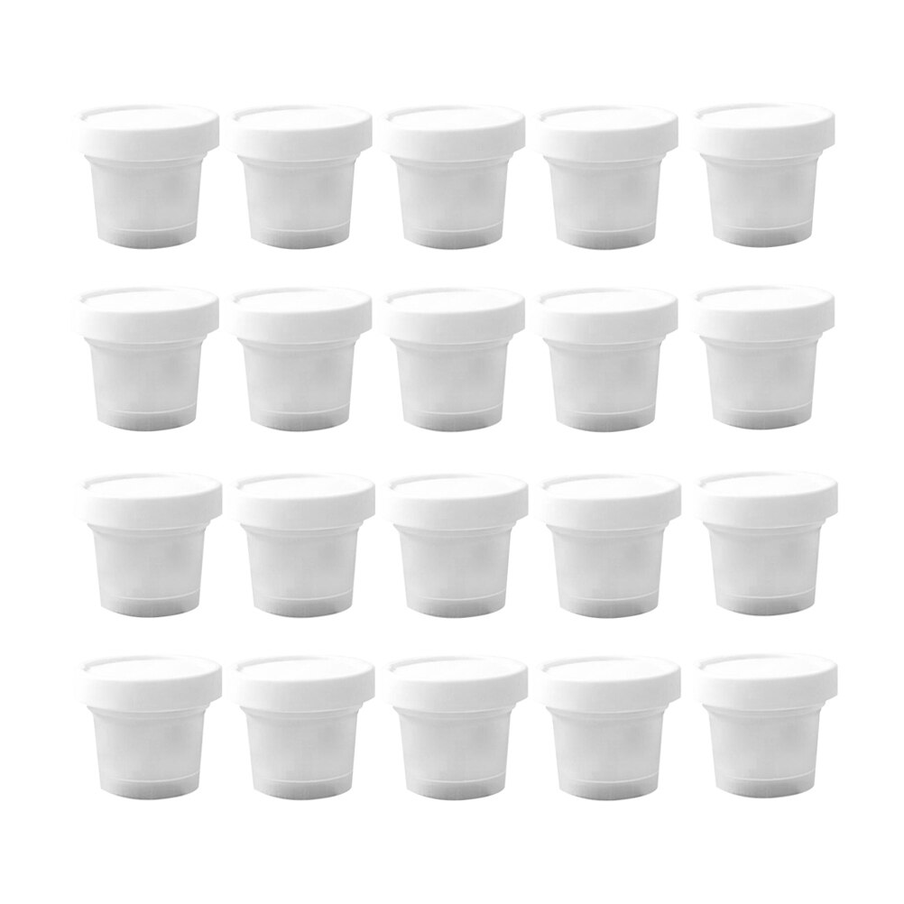 20Pcs 100ml Dessert Cups with Lids Ice Cream Pudding Cups Compact Snack Bowls: Default Title