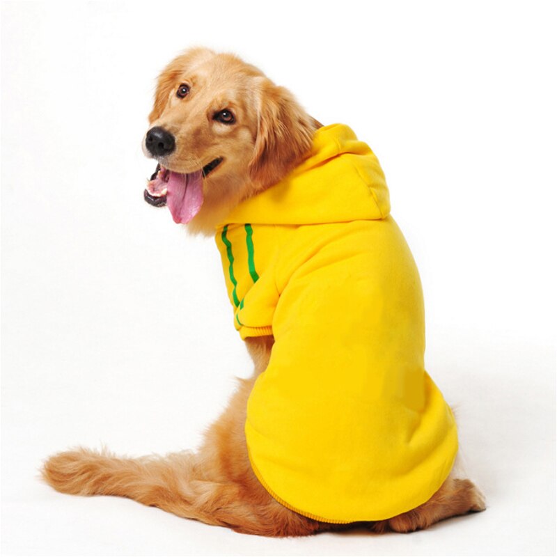 Dog Clothes Classic Pet Dog Hoodies Clothes For large dog Autumn Coat Jacket for Chihuahua Retriever Labrador Clothing: Yellow / 5XL