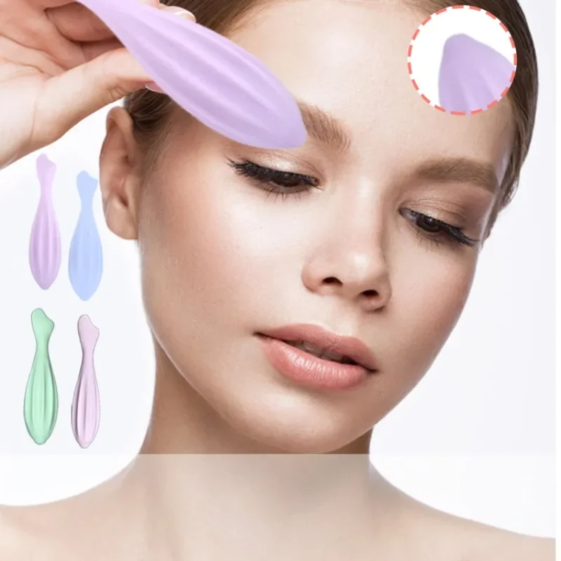 Rolo facial para rosto e olhos, rolo de beleza facial, ferramentas de cuidados com a pele, gua sha, massagem facial, silicone, rolo facial, beleza