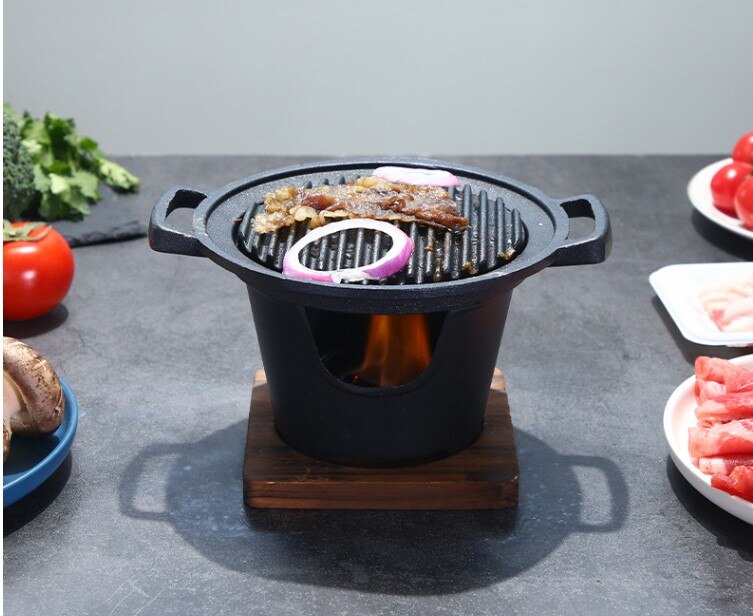 Portable bbq grill Household double man table top barbecue grills BBQ Korean cuisine non-stick barbecue dish Hotel teppanyaki 21