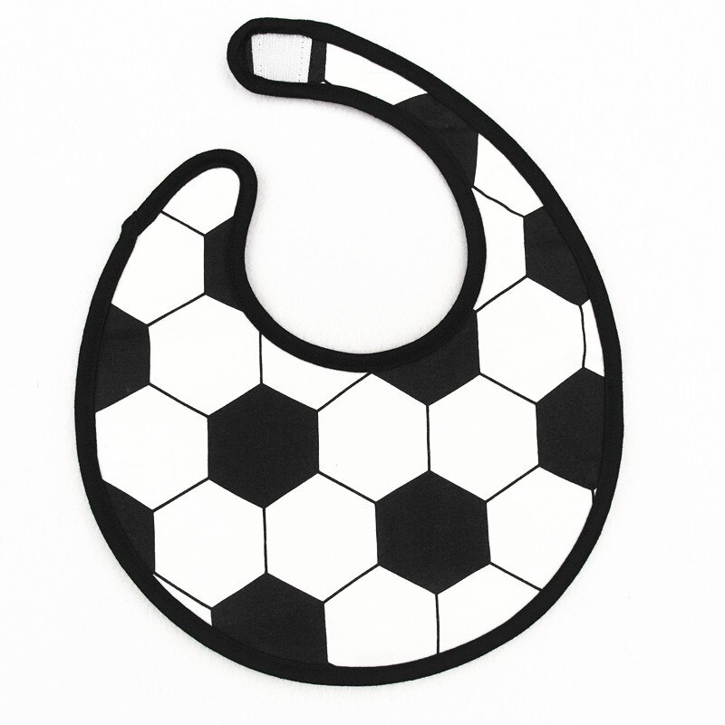 Aanbieding Baby Bib Katoen Bib Cartoon Gedrukt 3-Lagen Waterdicht Speeksel Handdoek Creatieve Bal Patroon Speeksel Handdoek: football