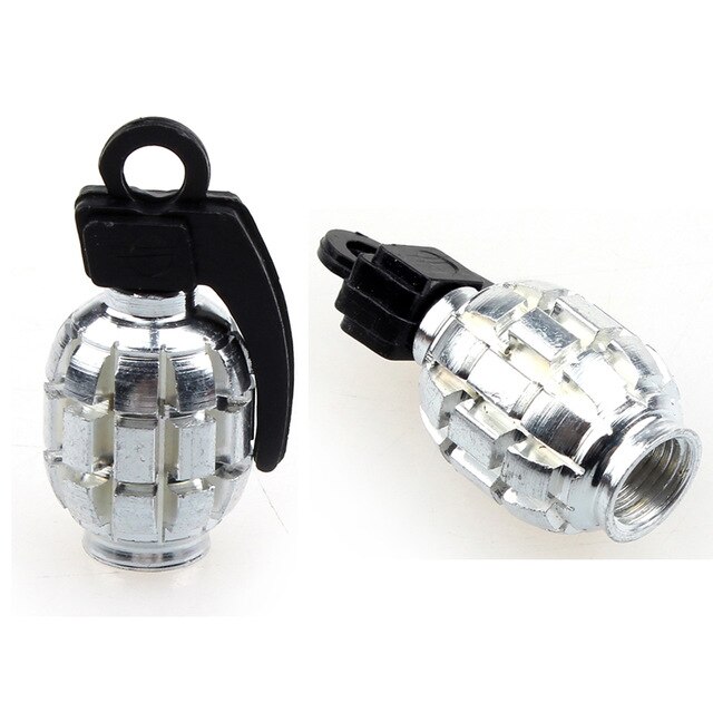 Accesorios para bicicleta de 6 colores, accesorios para bicicleta de montaña, BMX, Moto, tapas de válvula de aleación colorida, cubiertas antipolvo, neumático de coche de ciclismo: 2pcs Silver