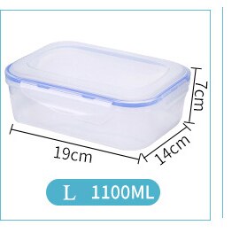 Kitchen Bento Box Meal Storage Food Prep Lunch Box Refrigerator Crisper For Kids School Dinnerware Set Outdoor Picnic: 1100ml