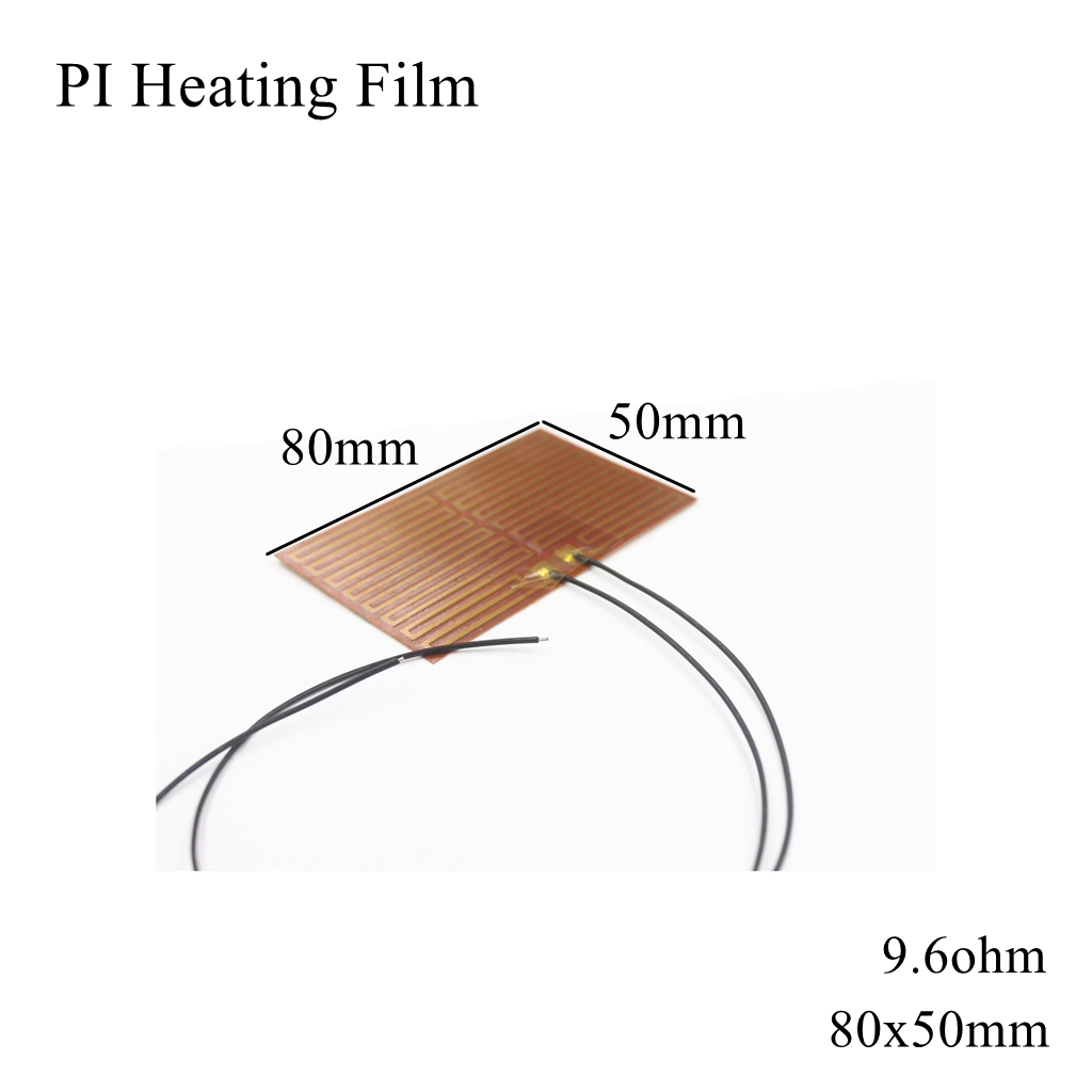 80x35mm 5V 12V 24V 110V 220V Pi Heizung Film Polyimid Klebstoff Elektrische heizung Platte Tafel Pad matt Kraftstoff Folie Öl Motor- Panzer: 80x50mm