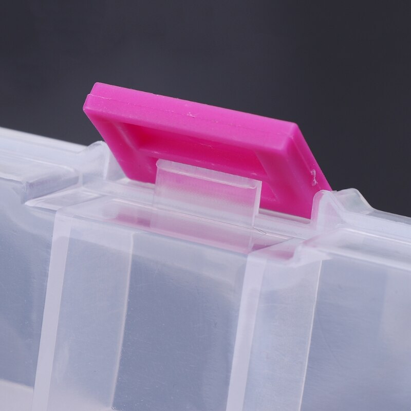 10 Compartments Clear Plastic Storage Box Jewelry Bead Screw Organizer Container