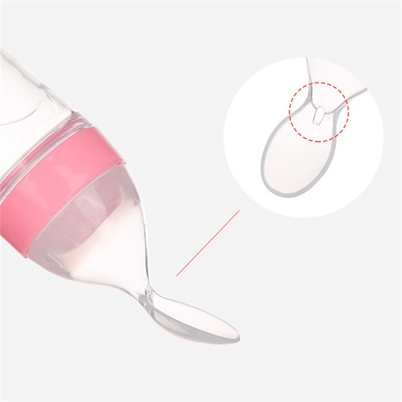 Baby Complementary Food Bottle Silicone Baby Bottle Infant Training Squeeze Spoon