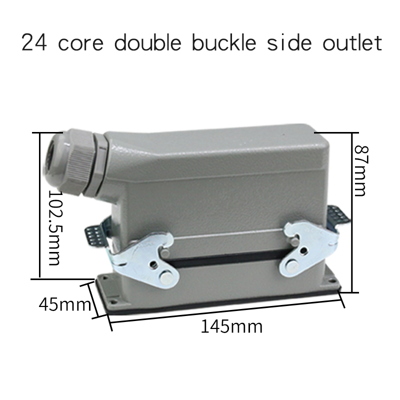 WZAZDQ Heavy Duty connector (granaatscherven-krimpaansluiting) 6-10-16-24-32-48 kernpin industriële waterdichte luchtvaartstekkerdoos: Goud