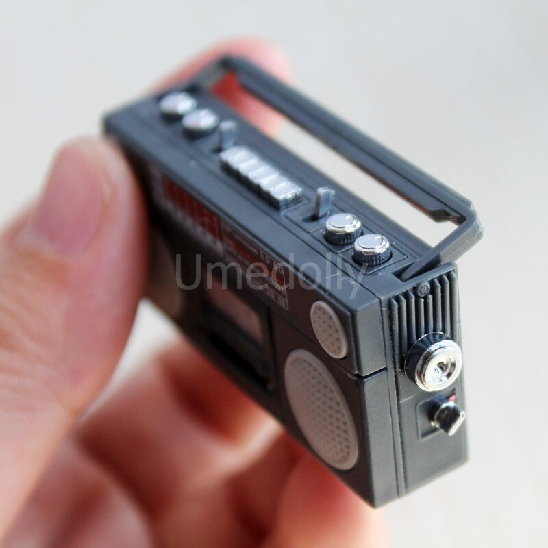 Sød 1/12 skala miniature dukkehus radio / mini båndoptager model  ob11 blyth dukkehus møbler dekoration tilbehør legetøj