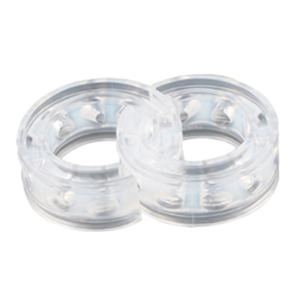 Shock-absorbing Rubber Buffer 2PCS Transparent Automobile Shock Absorber For Spring Clearance 23/27MM: Beige