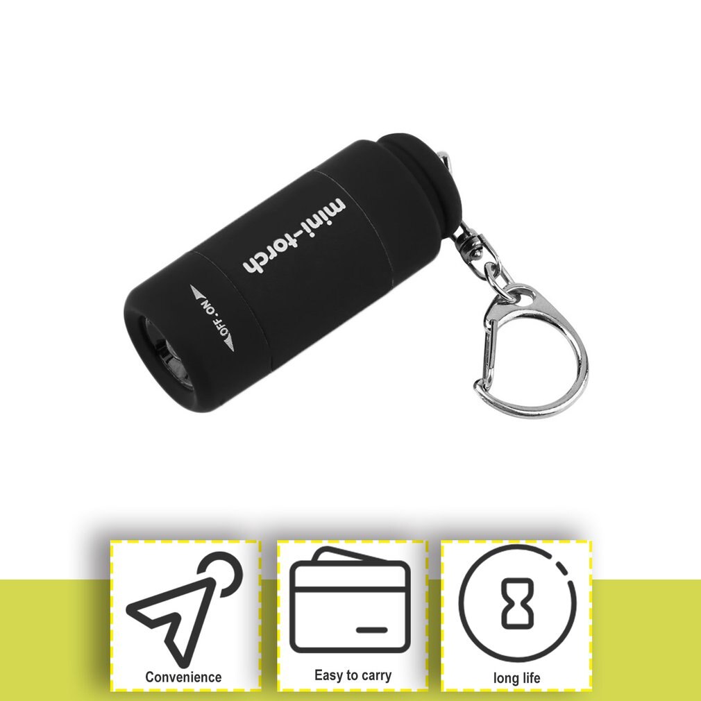 Suosittu mini avaimenperä taskulamppu usb ladattava led-valo taskulamppu lamppu 0.3w 25lm monivärinen mini taskulamppu