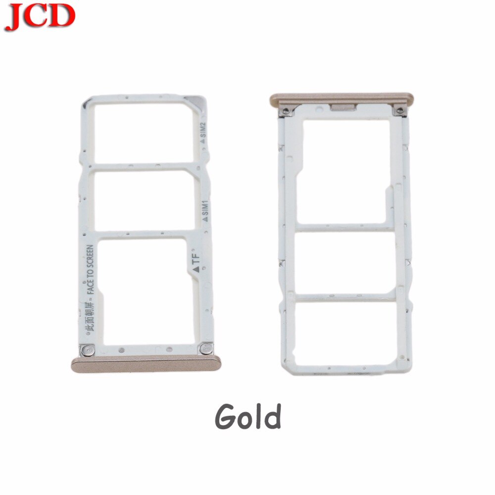 JCD SIM 1 & SIM 2 / TF Card Tray Adapters SIM Card Tray Holder Micro SD Card Slot Holder Adapter for Xiaomi for Redmi 6 pro
