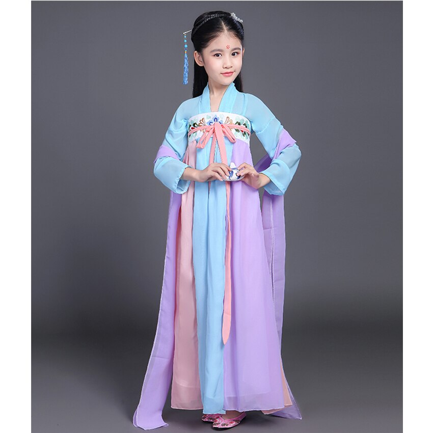 Costumes de danse traditionnelle chinoise femme dynastie Qing robe de Performance ancienne fée Hanfu pour fille nouvel an imprimé Tangsuit