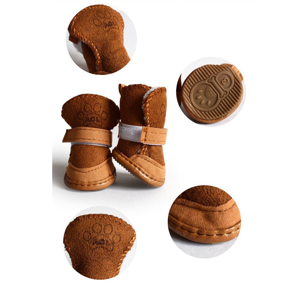 25 # Winter Warm Schoenen Voor Honden Leuke Pet Winddicht Laarzen Sneeuw Wandelschoenen Katoen Blend Puppy Sneakers Chihuahua Hond Schoenen winter