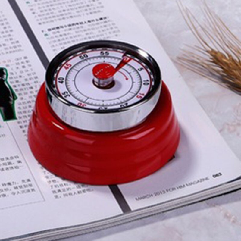 Kitchen Digital Timer Manual Countdown Kitchen Timer Alarm Counter Clock netic Mechanical Cooking Timer: red