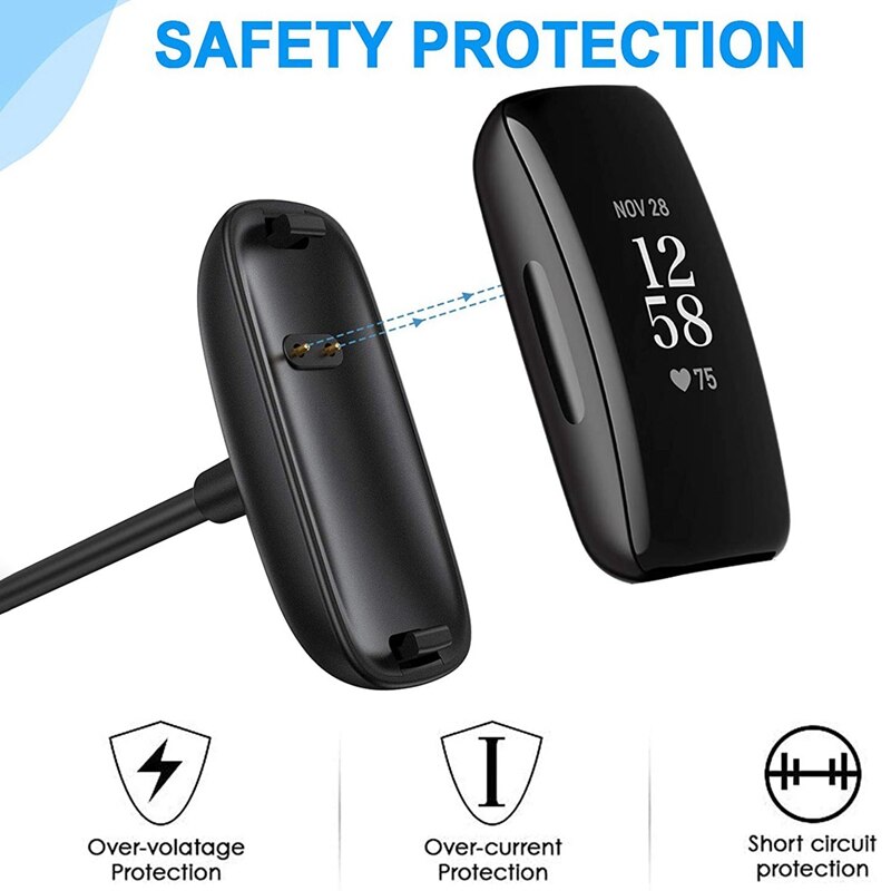 2 Pack 3.3FT Charging Cable USB Charging Stand Dock Station for Fitbit Inspire 2 Smartwatch(Not for Inspire)