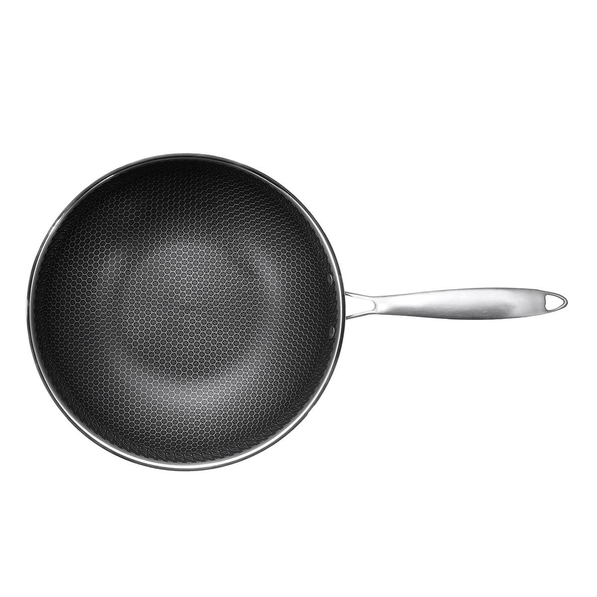 28Cm Rvs Koekenpan Nonstick Fry Pan Inductie Compatibel Multipurpose Kookgerei Gebruik Voor Thuis Keuken Of Restaurant