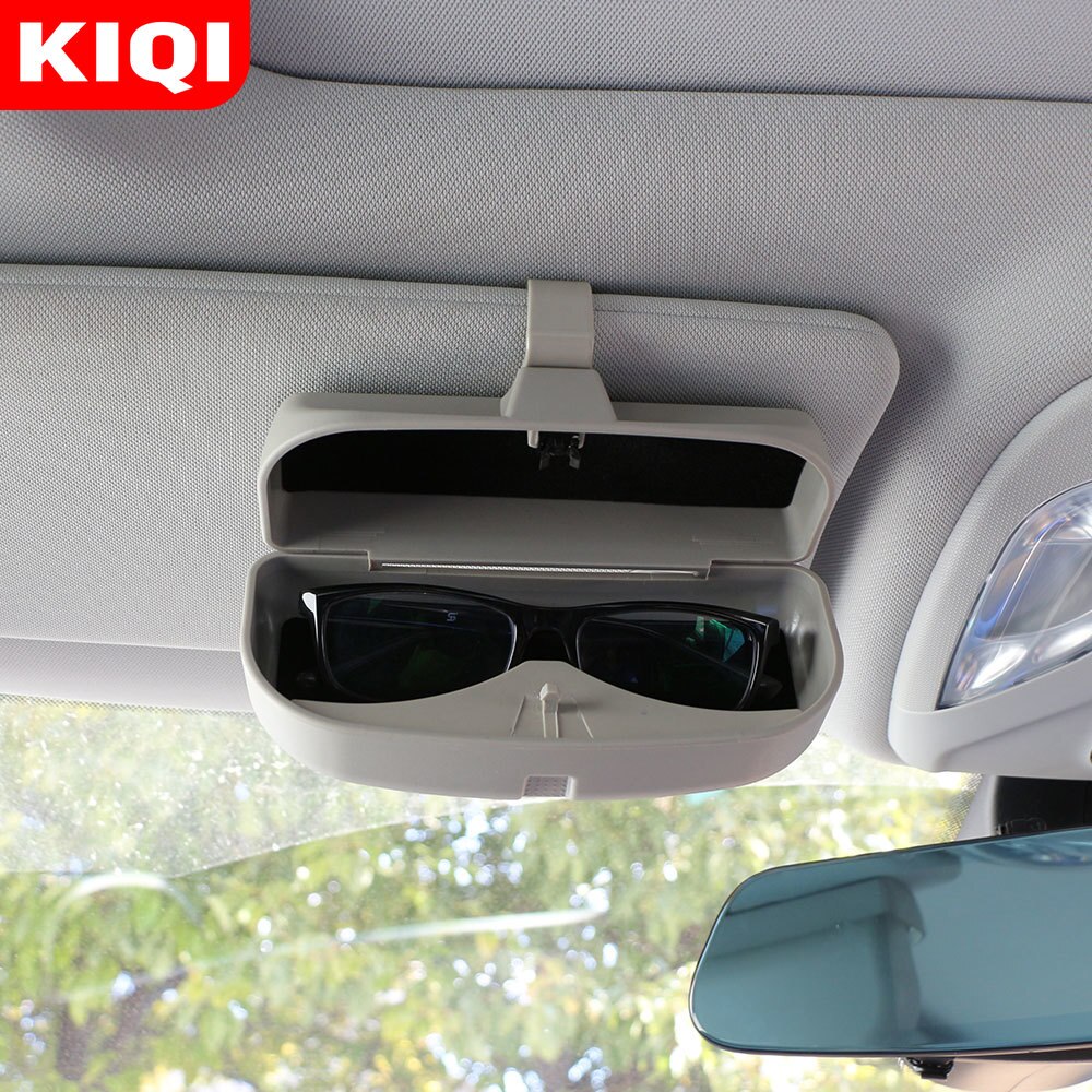 KIQI Car Sunglasses Case Eyeglasses Glasses Holder Box for Cadillac CTS XTS SRX ATS CT6 ESCALADE XT4 XT5 XT6 Escala Elmiraj ELR