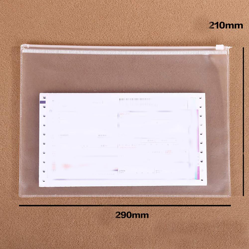 4 tamanho Transparentes Sacos De Arquivo Zíper A4/B5/A5/A6 Tamanho À Prova D' Água Bolsa de Arquivo de Documento de viagem de Negócios bolsa de armazenamento