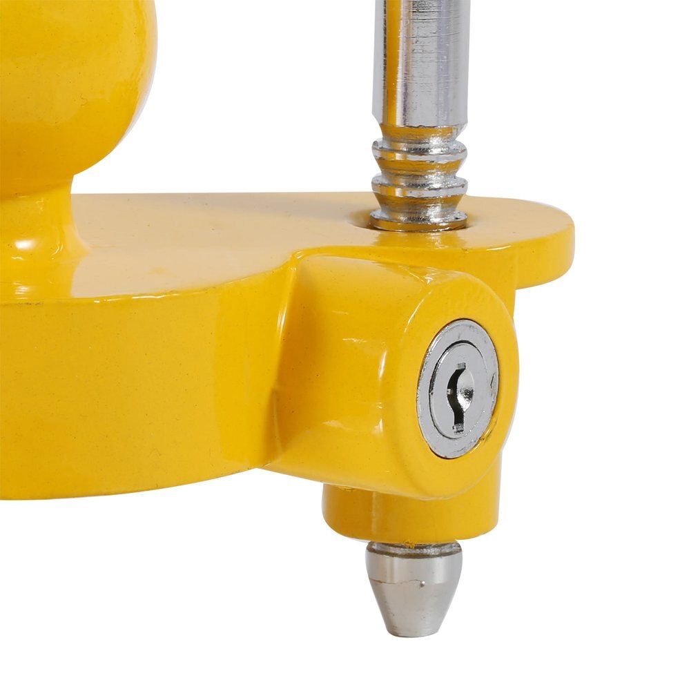 Universal High Security Hitch Lock Caravan Trailer Coupling Tow Ball Lock Yellow 50mm Durable Safety