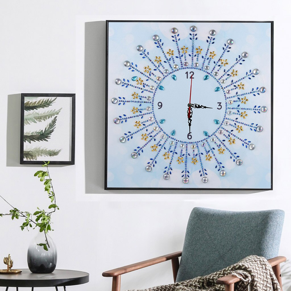 Horloge à faire soi-même, broderie 5D diamant, peinture, perceuse, partie spéciale, décor artistique mural pour la maison