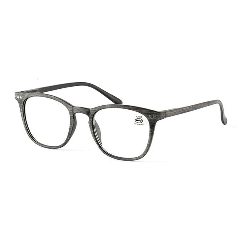 Zilead-lunettes de lecture Imitation bois et plastique pour hommes et femmes, lunettes en résine HD presbyte, dioptrie unisexe + 1.0 + 1.5 + 2.0 + 2.5 + 3.0 + 3.5: +250 / black