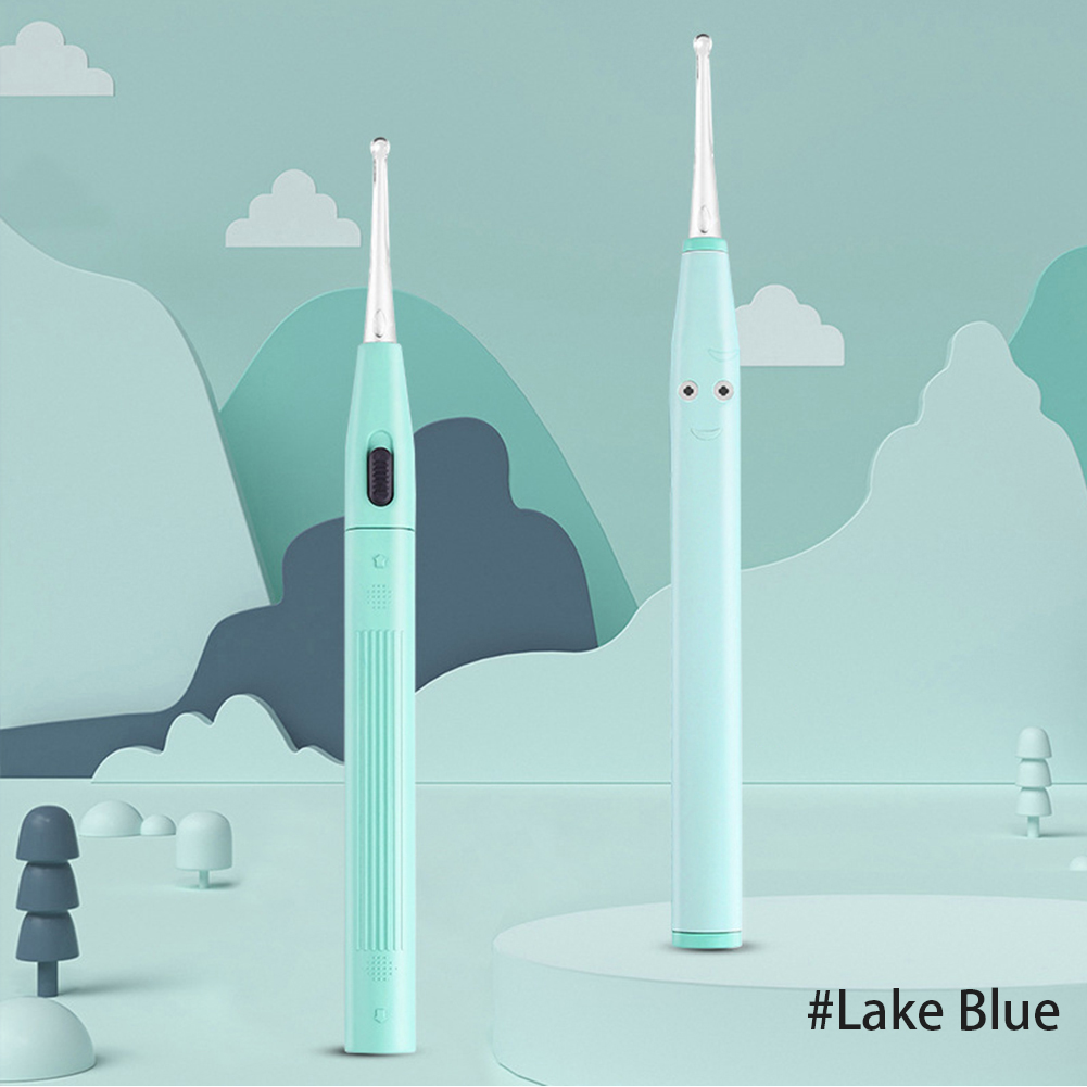 Cure-oreilles en silicone pour bébé, cure-oreilles lumineux, élimination de la cire, Curette légère, doux, soins de santé: Lake Blue