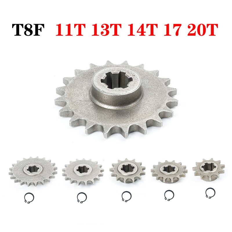 Mini Dirt Bike Pit T8F 2 temps, 11 14 17 20 dents, vtt Minimoto 49CC, chaînes, variateur d&#39;embrayage, tambour, boîte de vitesses, pignon