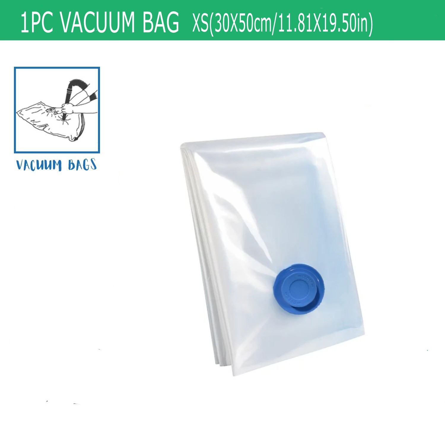 5-pack vacuümopbergzakken, ruimtebesparende zakken compressie voor dekbedden en dekens, sealer kleding reisverpakking organisator: green