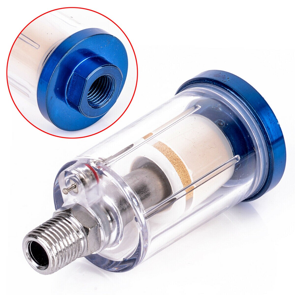 Herramienta de pintura en aerosol filtro de aceite y agua separador de agua y aceite a presión 1/4 "interfaz 4*9cm herramienta de válvula automotriz