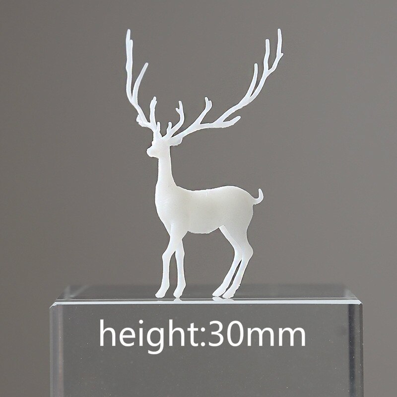 3D Deer Resin Inclusion Miniature Animal Embellishment Resin Jewelry DIY Resin Terrarium Fairy Garden Making Resin Art Supplies: 01-B