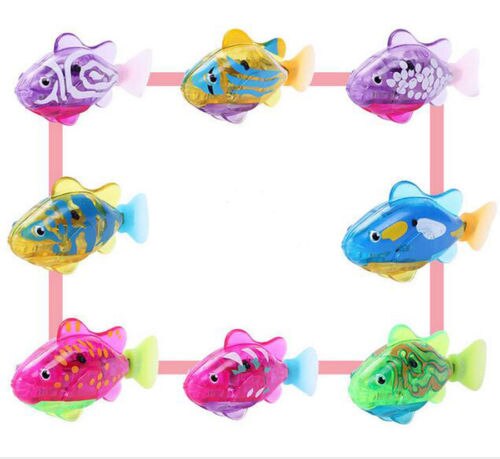 Led glød aktiveret batteridrevet fiskelegetøj børn børn robotfisk batteridrevet kæledyr til dekoration af fisketank