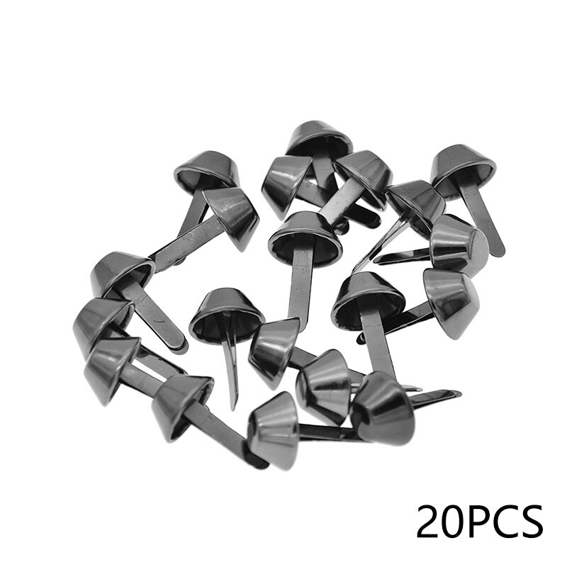 20pcs 12mm Luggage Hardware Base Decorative Two-legged Fork Nails Manual Metal Bag Bottom Nail Foot Nail Diy Bag Accessories: C