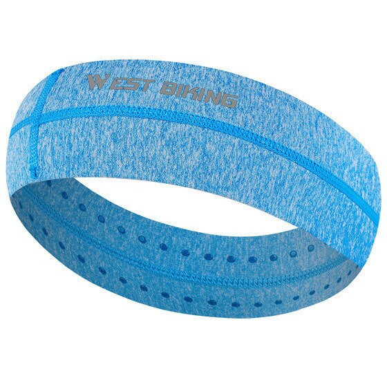 WEST BIKING-Banda Elástica Antideslizante y Transpirable para el Pelo, Cinta Deportiva, Baloncesto, Fitness, Vóleibol, Yoga, para Mujer y Hombre: Blue