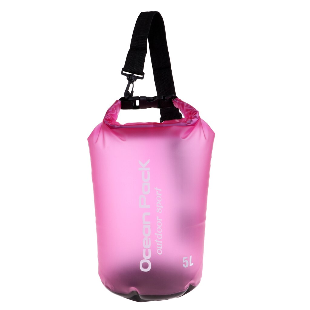 PVC Waterproof Kayak Dry Bag Sack Boat Canoe Camping Floating Kayak Supplies: Rosy 5L