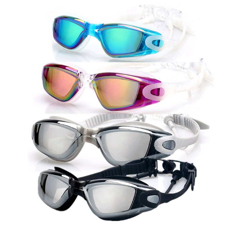 1 Paar Galvaniseren Uv Waterdicht Anti Fog Badmode Brillen Zwemmen Duiken Water Glazen Verstelbare Zwembril Voor Volwassenen